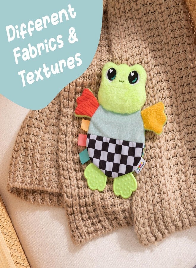 لاماز كرينكليز - لعبة فينلي الضفدع ذات الملمس المجعد - ألعاب أطفال عالية التباين لتنمية الحواس - هدايا أطفال بملمس وأنماط ممتعة - للأعمار من 0 شهر فما فوق - Image 2